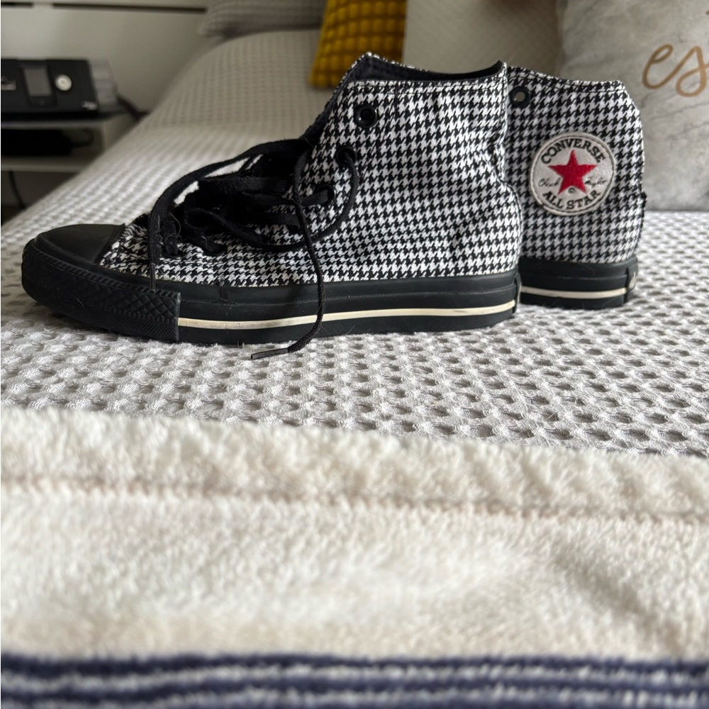 Converse Houndstooth Black and White High-Tops